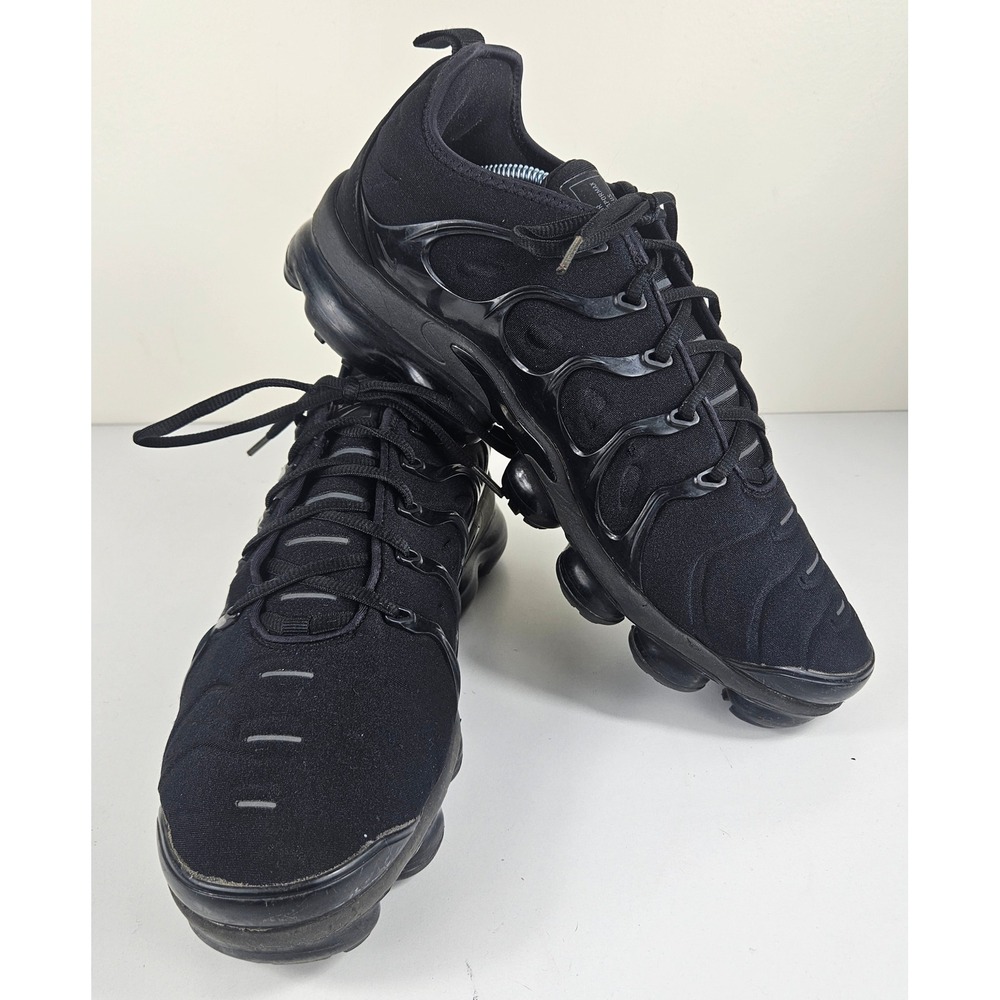 Nike Air VaporMax Plus Size 12 Triple Black Mens Sneakers 924453-004